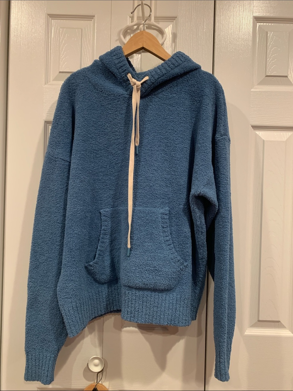 UGG Plush Blue Sherpa Hooded Pullover